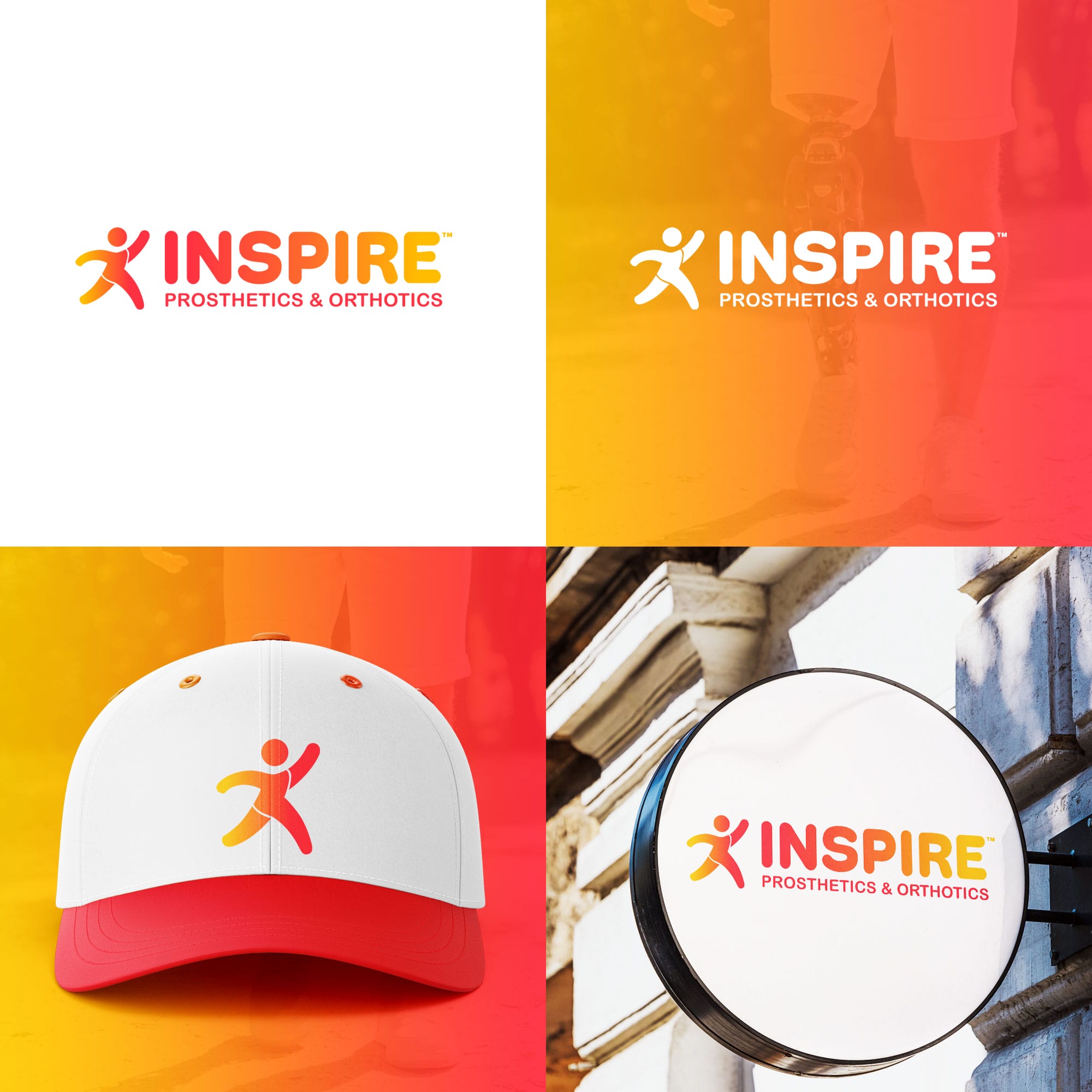 Inspire-brand-example Inspire Prosthetics & Orthotics logo mockup