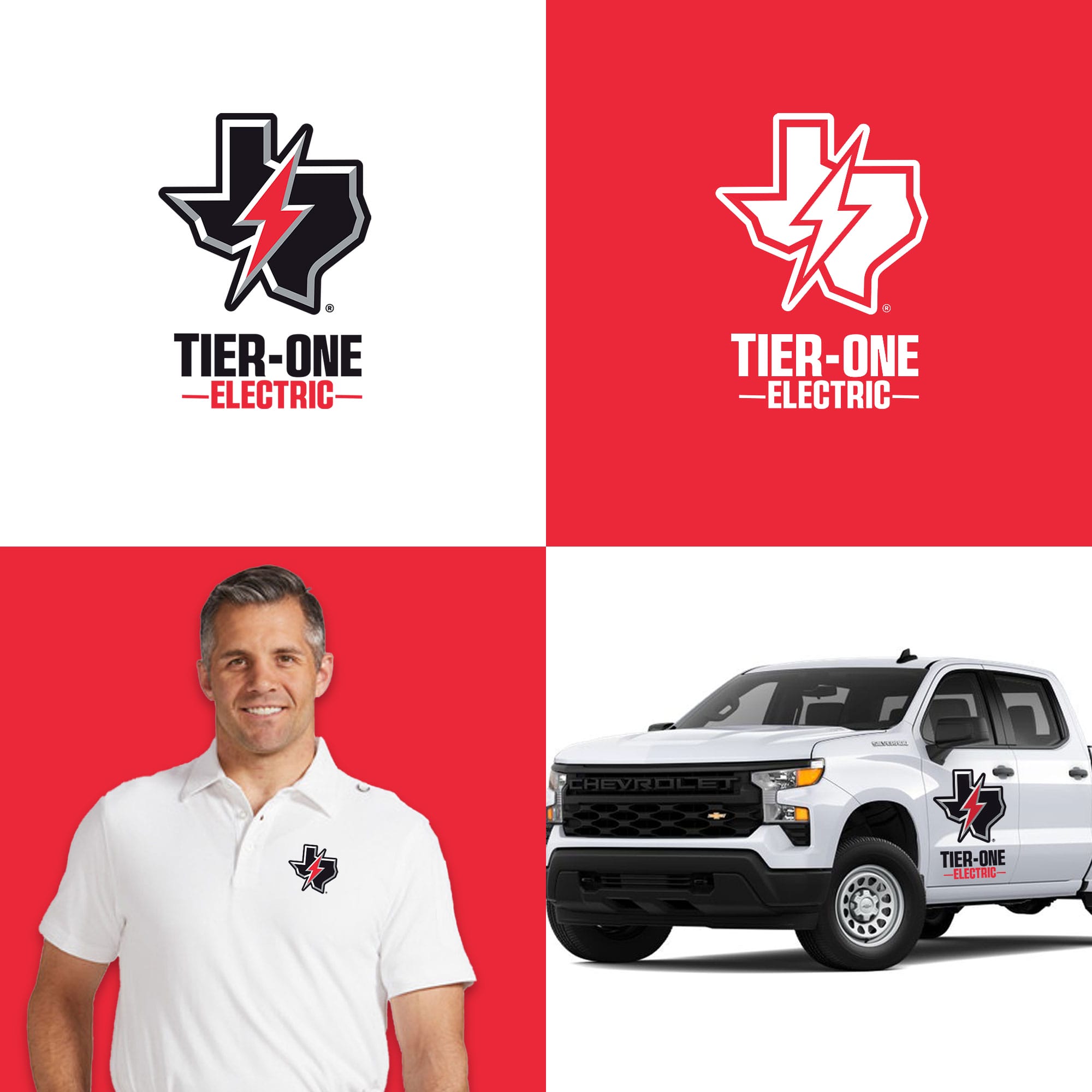 Tier-One-brand-example Tier-One Electric logo mockup